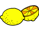 Disegno limone  pitturato su fiby