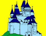 Disegno Castello medievale  pitturato su Nessie