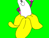 Disegno Banana pitturato su alexa