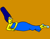 Disegno Marge pitturato su au 99