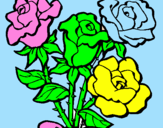 Disegno Mazzo di rose  pitturato su federica2