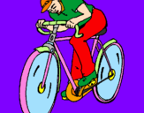 Disegno Ciclismo pitturato su LUDOVICA
