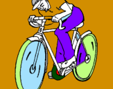 Disegno Ciclismo pitturato su due
