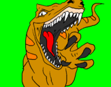 Disegno Velociraptor  II pitturato su chiara