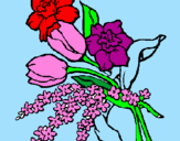 Disegno Mazzo di fiori pitturato su ALESSIA STAR LENTI
