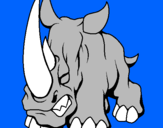 Disegno Rinoceronte II pitturato su vittorio 72
