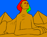 Disegno Sfinge pitturato su GIUSEPPE