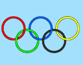 Disegno Anelli dei giochi olimpici  pitturato su ale