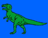 Disegno Tyrannosaurus Rex  pitturato su nancy