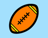 Disegno Pallone da calcio americano II pitturato su zaa