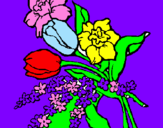 Disegno Mazzo di fiori pitturato su DAVIDE