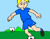 Disegno Giocare a calcio pitturato su Samuelee