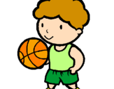 Disegno Giocatore di pallacanestro  pitturato su Marta