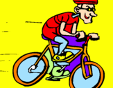 Disegno Ciclismo pitturato su Alessandro