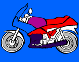 Disegno Motocicletta  pitturato su NICOLA