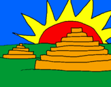 Disegno Tempi Maya  pitturato su saimons96