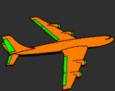 Disegno Aeroplano  pitturato su raffaele