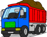 Disegno Camion da carico  pitturato su ANTONINO