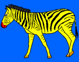 Disegno Zebra  pitturato su beatrice4