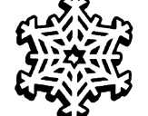 Disegno Fiocco di neve  pitturato su carlo