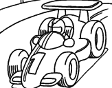 Disegno Auto da corsa  pitturato su Lorenzo