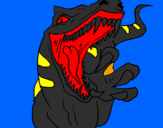 Disegno Velociraptor  II pitturato su DOMENICO