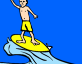Disegno Surf pitturato su matteo  LIUT    