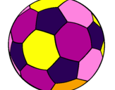 Disegno Pallone da calcio II pitturato su Noemi 