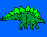 Disegno Stegosaurus  pitturato su NICHOLAS