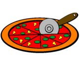 Disegno Pizza pitturato su victoria