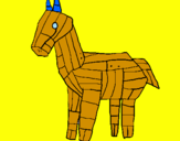 Disegno Cavallo di Troia pitturato su jACOPO