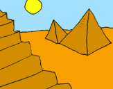Disegno Piramidi pitturato su chris