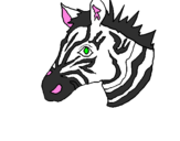 Disegno Zebra II pitturato su Elisa