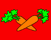 Disegno carote  pitturato su  edoardo