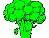 Disegno Broccoli  pitturato su pasqua