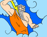 Disegno Zeus pitturato su kevin di cossato