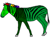 Disegno Zebra  pitturato su izioshow