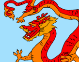 Disegno Drago cinese pitturato su federica moccia