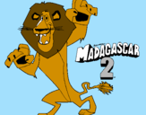 Disegno Madagascar 2 Alex pitturato su PAOLO