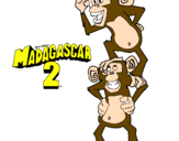 Disegno Madagascar 2 Manson & Phil pitturato su yasser