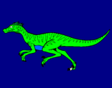 Disegno Velociraptor  pitturato su Nicolò