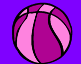 Disegno Pallone da pallacanestro pitturato su marty the best