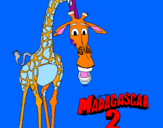 Disegno Madagascar 2 Melman pitturato su loris