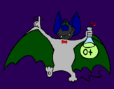 Disegno Pipistrello ubriacone  pitturato su ivan
