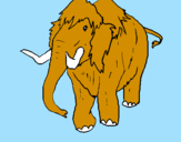 Disegno Mammuth II pitturato su katya 