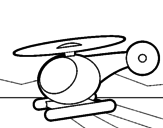 Disegno Piccolo elicottero pitturato su sasa