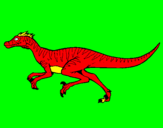 Disegno Velociraptor  pitturato su GIANLUCA