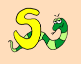 Disegno Serpente pitturato su sarah 7