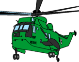 Disegno Elicottero di salvataggio  pitturato su Marines GASPARI