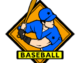 Disegno Logotipo baseball  pitturato su marco   
